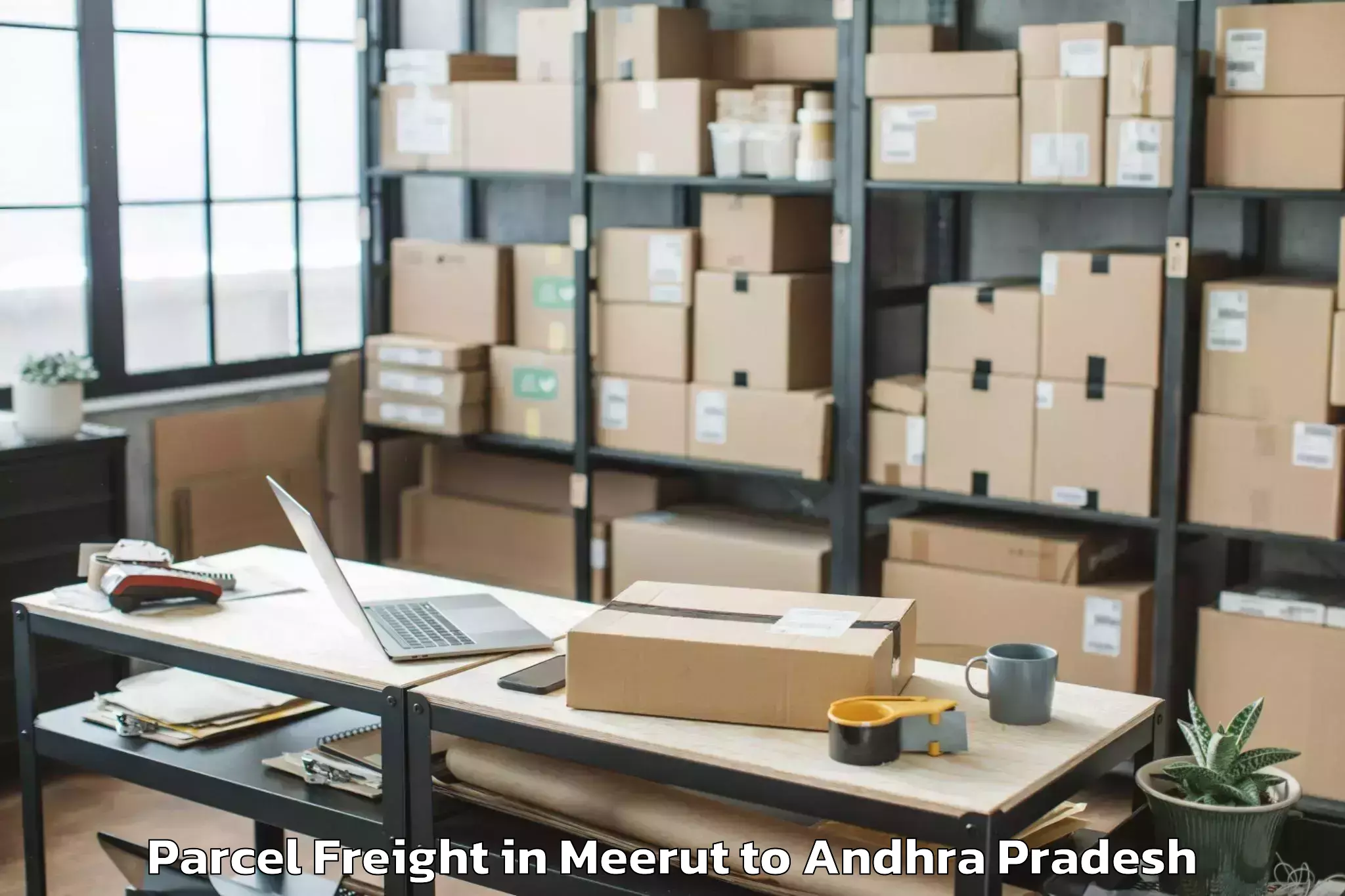 Discover Meerut to Racherla Parcel Freight